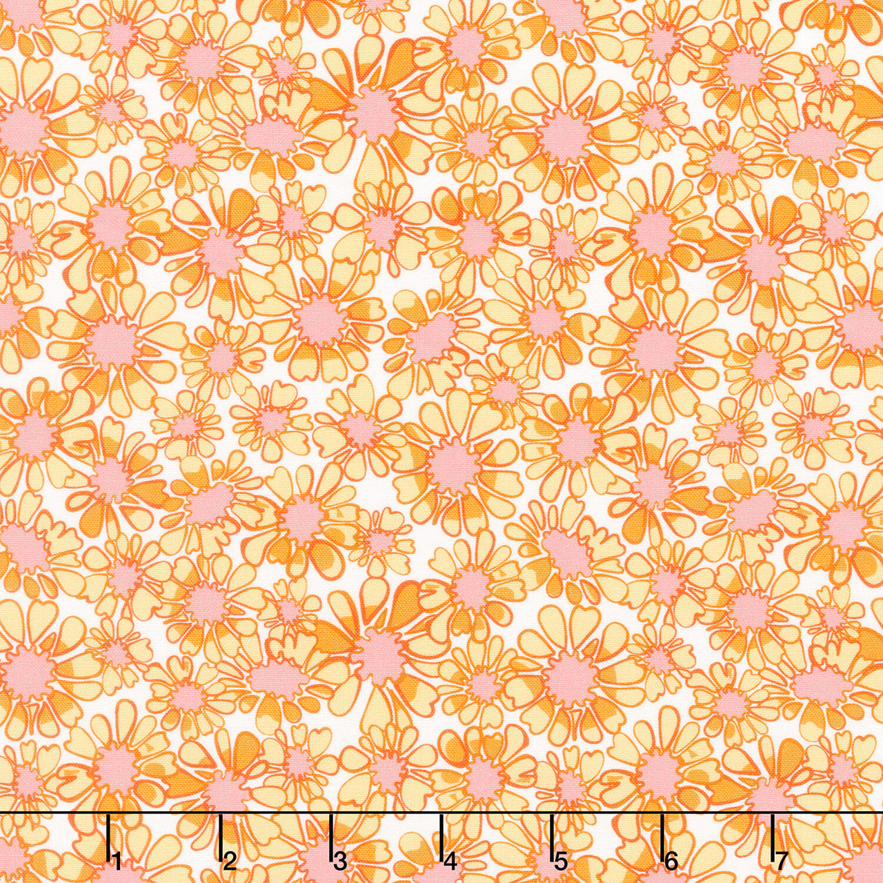 Sunflower Sonata - Small Daisies Yellow Yardage