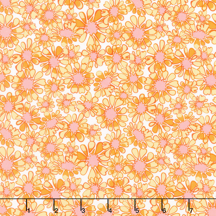 Sunflower Sonata - Small Daisies Yellow Yardage