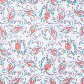 The Coastal Collection - King Crabs Coral Yardage