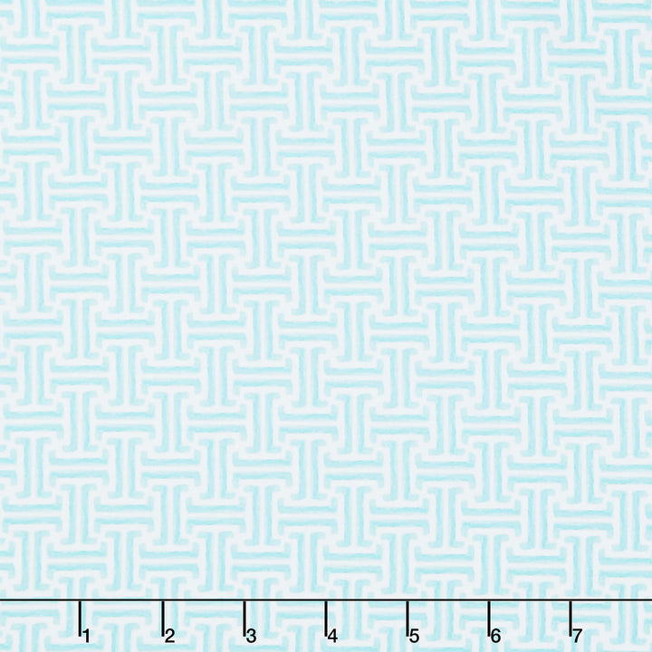 The Coastal Collection - Greek Keys Sea Glass Yardage