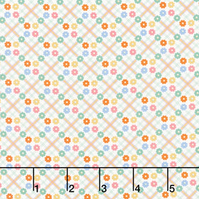 Darlene's Favorites - Floral Plaid Vintage Yardage