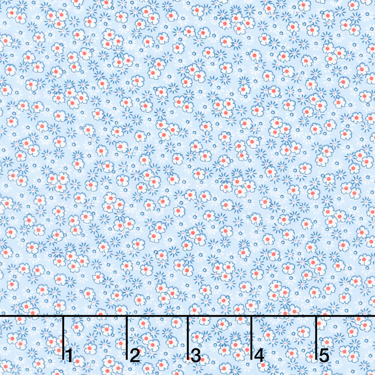 Darlene's Favorites - Small Floral Clusters Blue Yardage