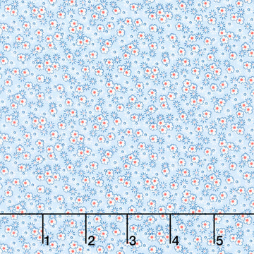 Darlene's Favorites - Small Floral Clusters Blue Yardage