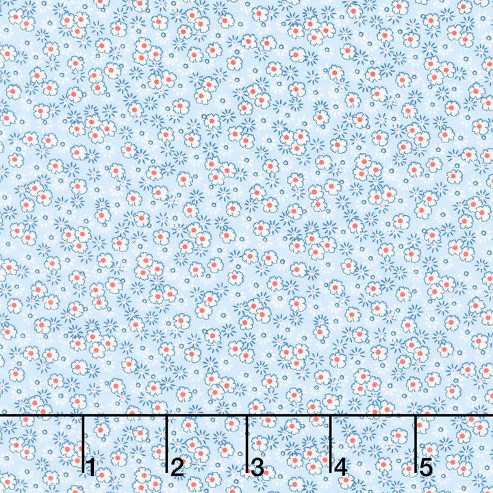 Darlene's Favorites - Small Floral Clusters Blue Yardage