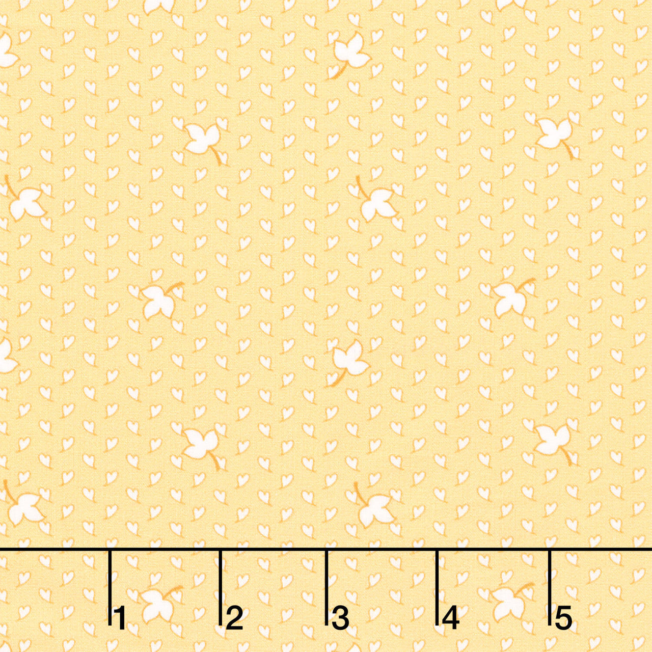 Darlene's Favorites - Hearts And Leaves Yellow Yardage