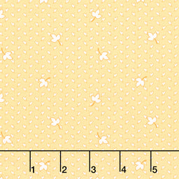 Darlene's Favorites - Hearts And Leaves Yellow Yardage