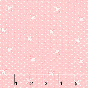 Darlene's Favorites - Hearts And Leaves Pink Yardage