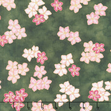 Imperial Collections - Graceful Cranes Medium Blossom Forest Metallic Yardage