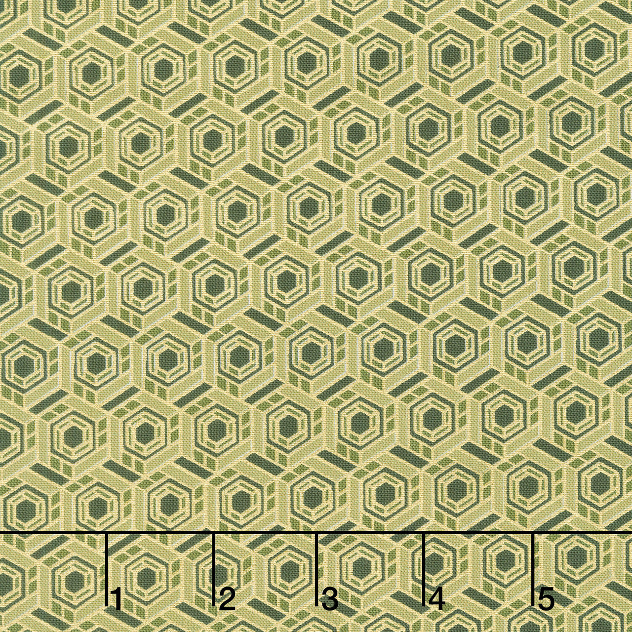 Imperial Collections - Graceful Cranes Geo Lattice Jade Metallic Yardage