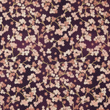 Imperial Collections - Graceful Cranes Cherry Blossoms Plum Metallic Yardage