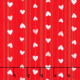 Charming Love - Small Hearts Stripes Valentine Yardage