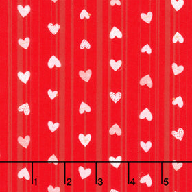 Charming Love - Small Hearts Stripes Valentine Yardage