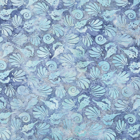 Artisan Batiks - Coastal Shells Silhouette Surf Yardage