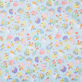 Happy Easter - Tossed Easter Eggs, Flowers Powder Yardage