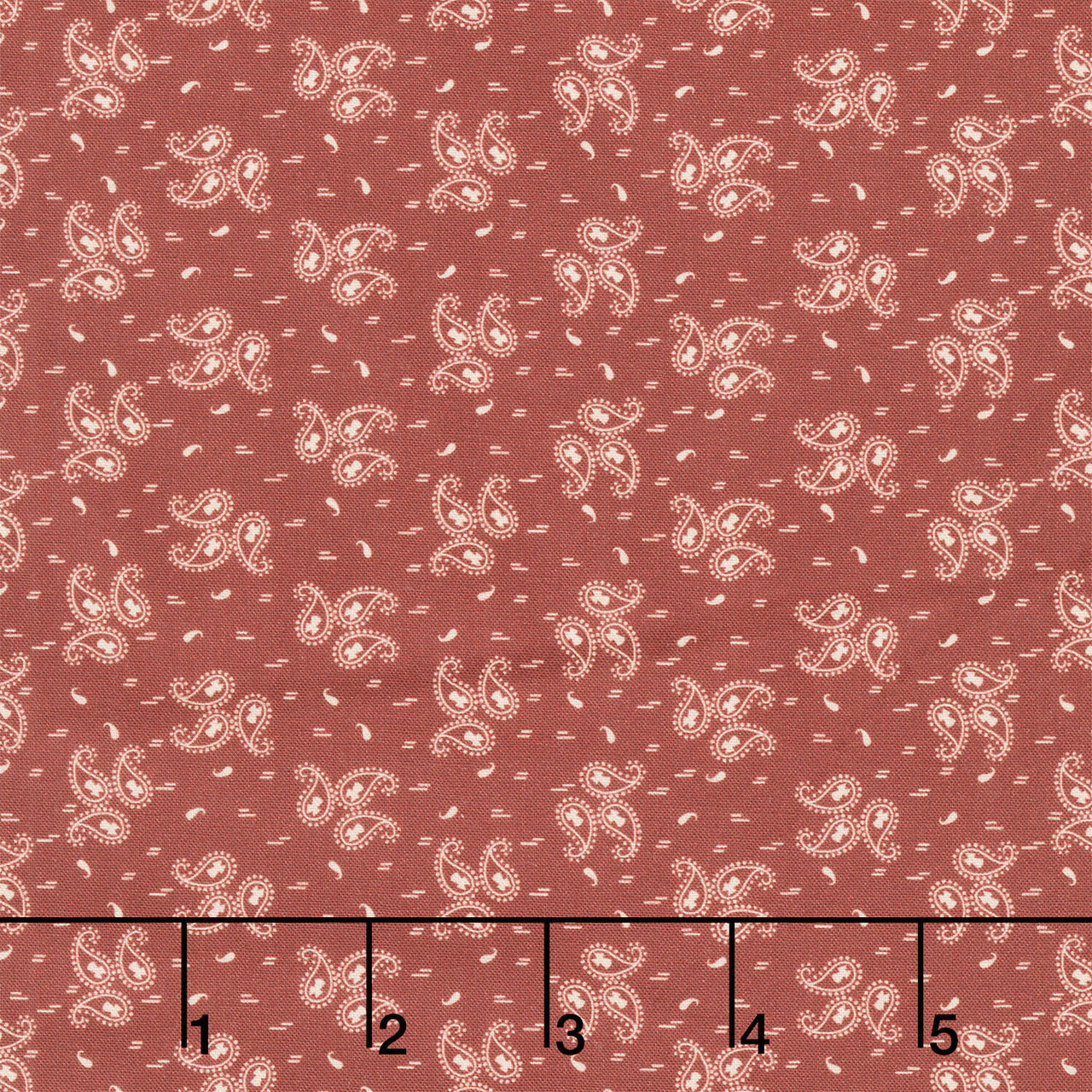 Love Mom - Paisley Red Yardage