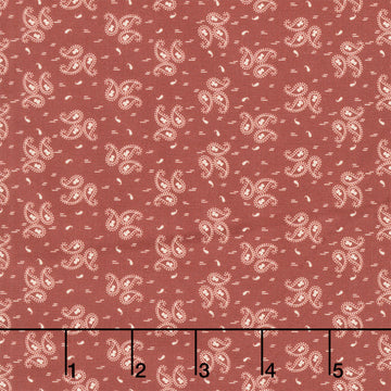 Love Mom - Paisley Red Yardage