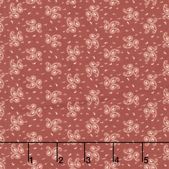 Love Mom - Paisley Red Yardage