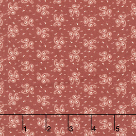 Love Mom - Paisley Red Yardage