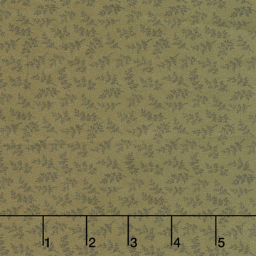 Love Mom - Sprig Toss Olive Yardage