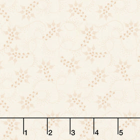 Love Mom - Dotted Swirl Natural Yardage