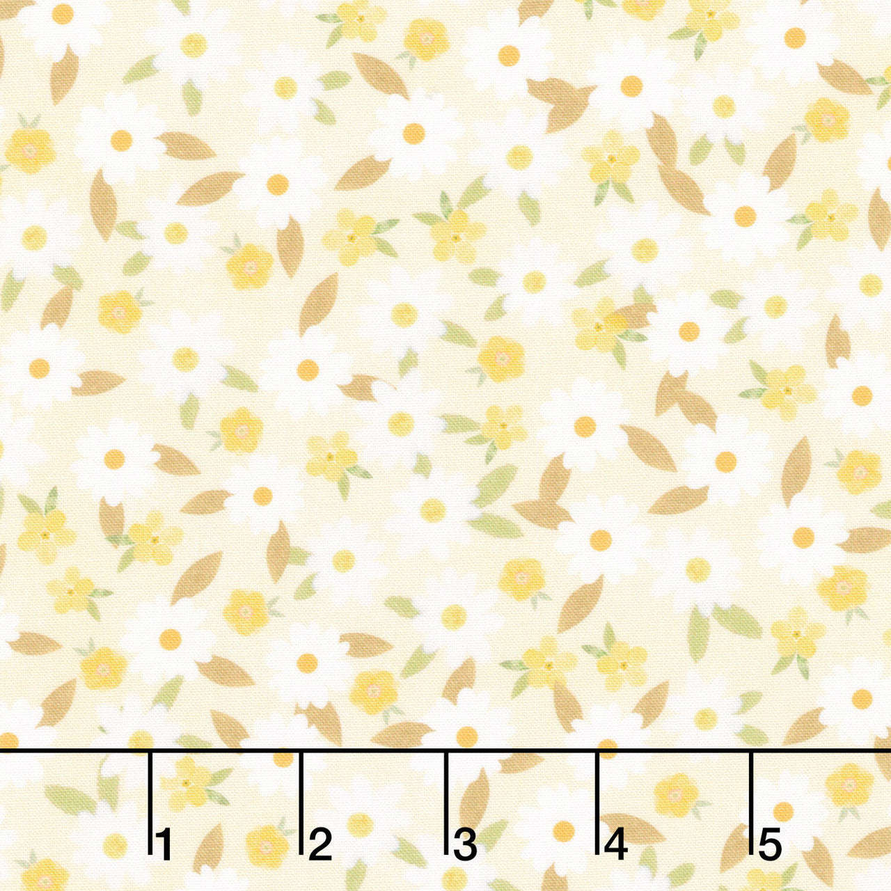 Happy Easter - Small Tossed Daisies Duckling Yardage