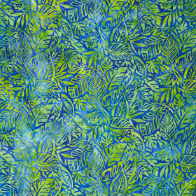 Artisan Batiks - Aloha Sunset Packed Leaves Surf Yardage