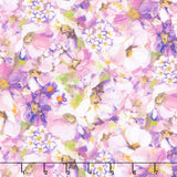Painterly Petals - Valley Daisy Floral Plum Yardage