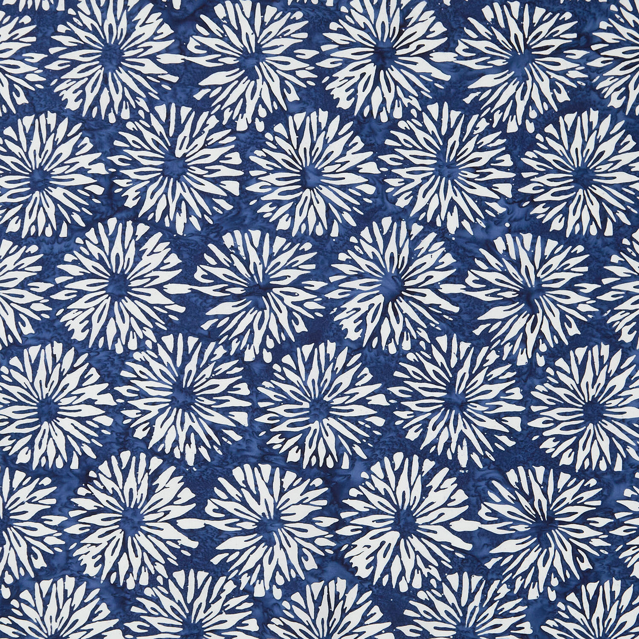 Artisan Batiks - Kasuri Large Flowers Blue Yardage