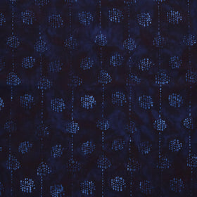 Artisan Batiks - Kasuri Dotted Circles & Stripes Indigo Yardage