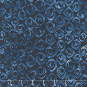 Artisan Batiks - Kasuri Packed Crescents Navy Yardage