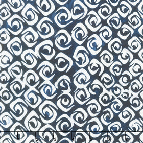 Artisan Batiks - Kasuri Packed Crescents Indigo Yardage