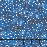 Stars and Stripes - Small White Stars Blue Yardage
