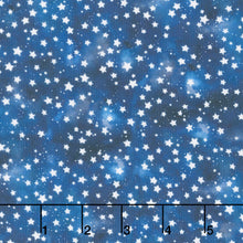 Stars and Stripes - Small White Stars Blue Yardage