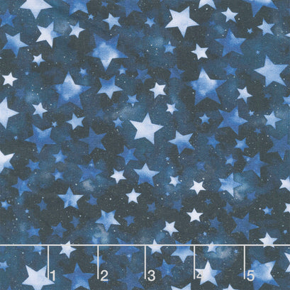 Stars and Stripes - Tonal Stars Blue Yardage