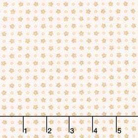 Fabric Market - Small Flower Grid Natural Yardage