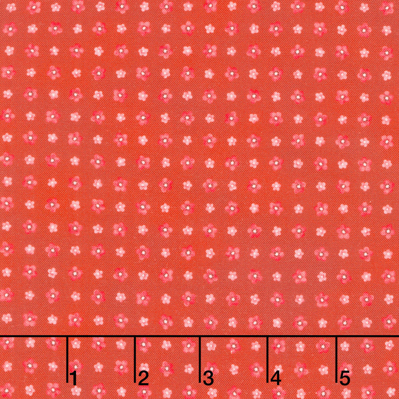 Fabric Market - Small Flower Grid Burgundy Yardage