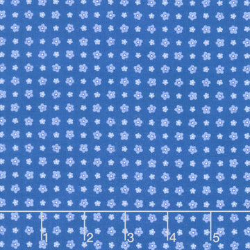 Fabric Market - Small Flower Grid Larkspur Yardage
