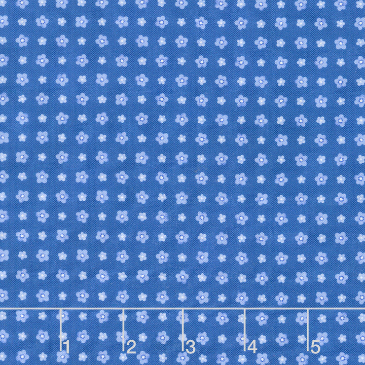 Fabric Market - Small Flower Grid Larkspur Yardage
