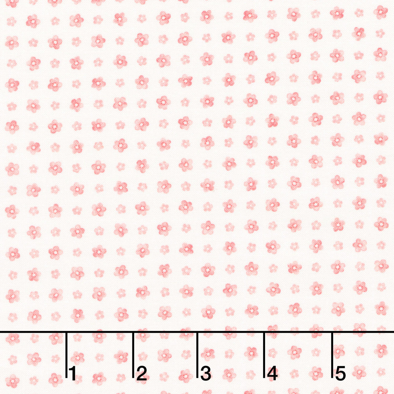Fabric Market - Small Flower Grid Pink Lemonade Yardage