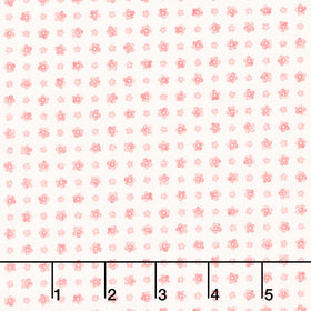Fabric Market - Small Flower Grid Pink Lemonade Yardage