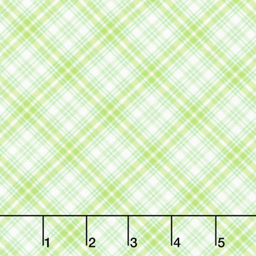 Fabric Market - Diagonal Plaid Lime Yardage