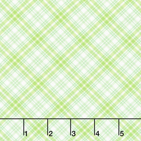 Fabric Market - Diagonal Plaid Lime Yardage