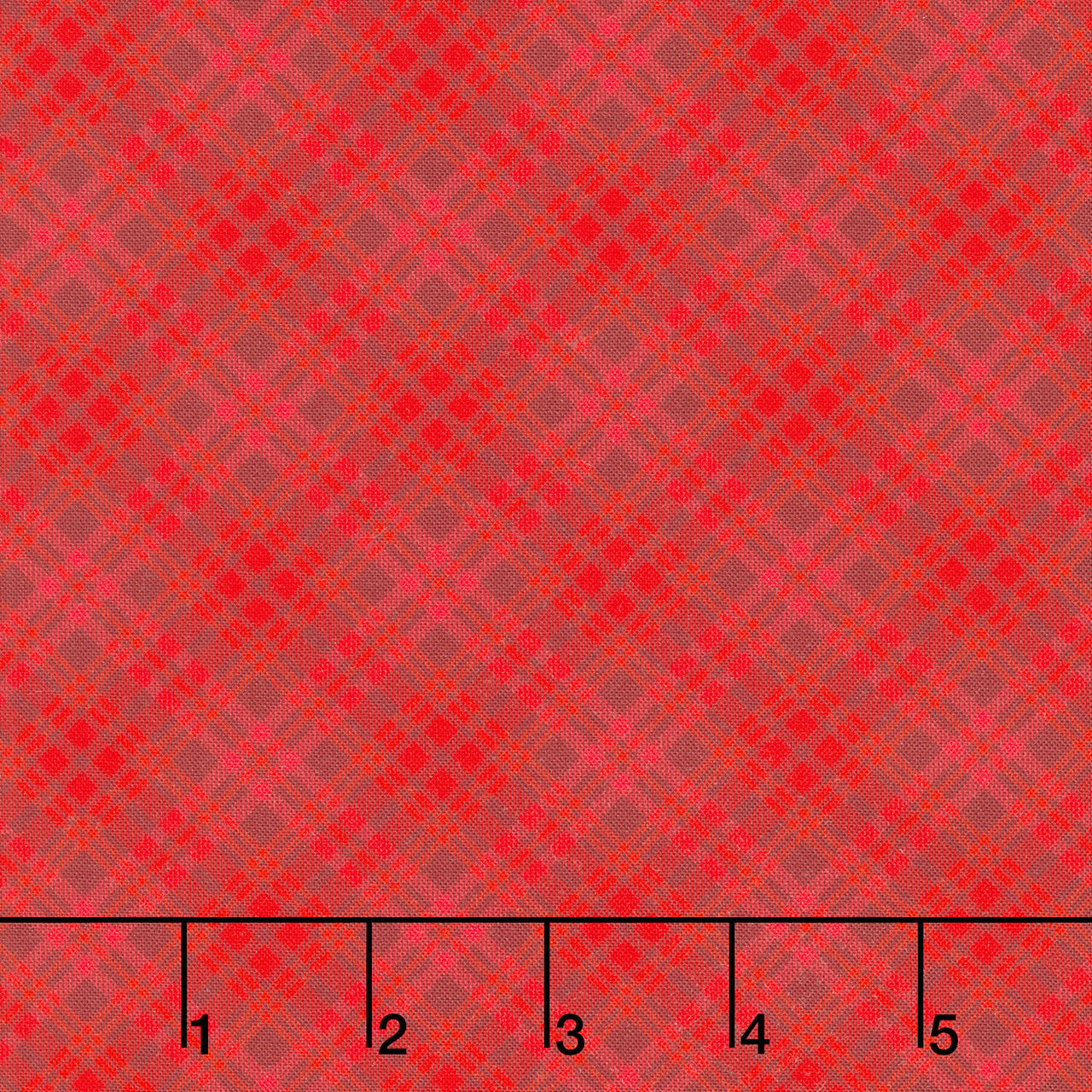 Fabric Market - Diagonal Plaid Burgundy Yardage