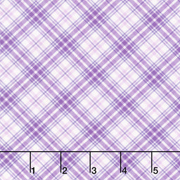 Fabric Market - Diagonal Plaid Pansy Yardage