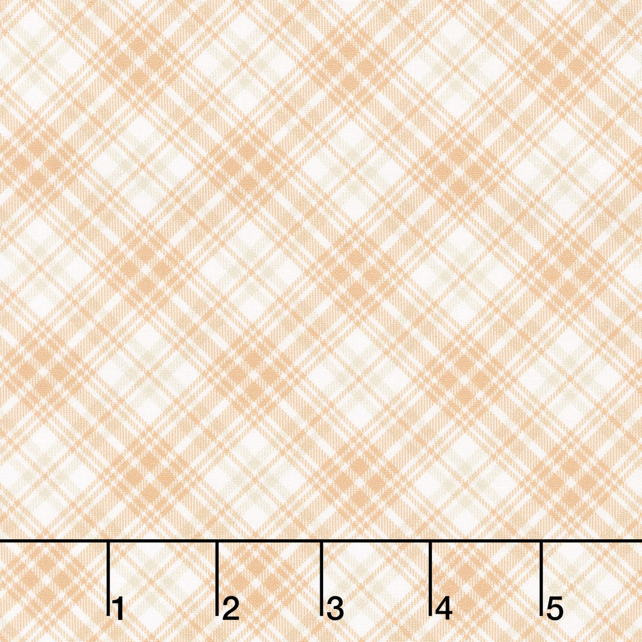 Fabric Market - Diagonal Plaid Cauliflower Yardage