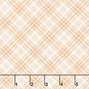Fabric Market - Diagonal Plaid Cauliflower Yardage