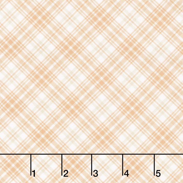 Fabric Market - Diagonal Plaid Cauliflower Yardage