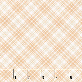 Fabric Market - Diagonal Plaid Cauliflower Yardage