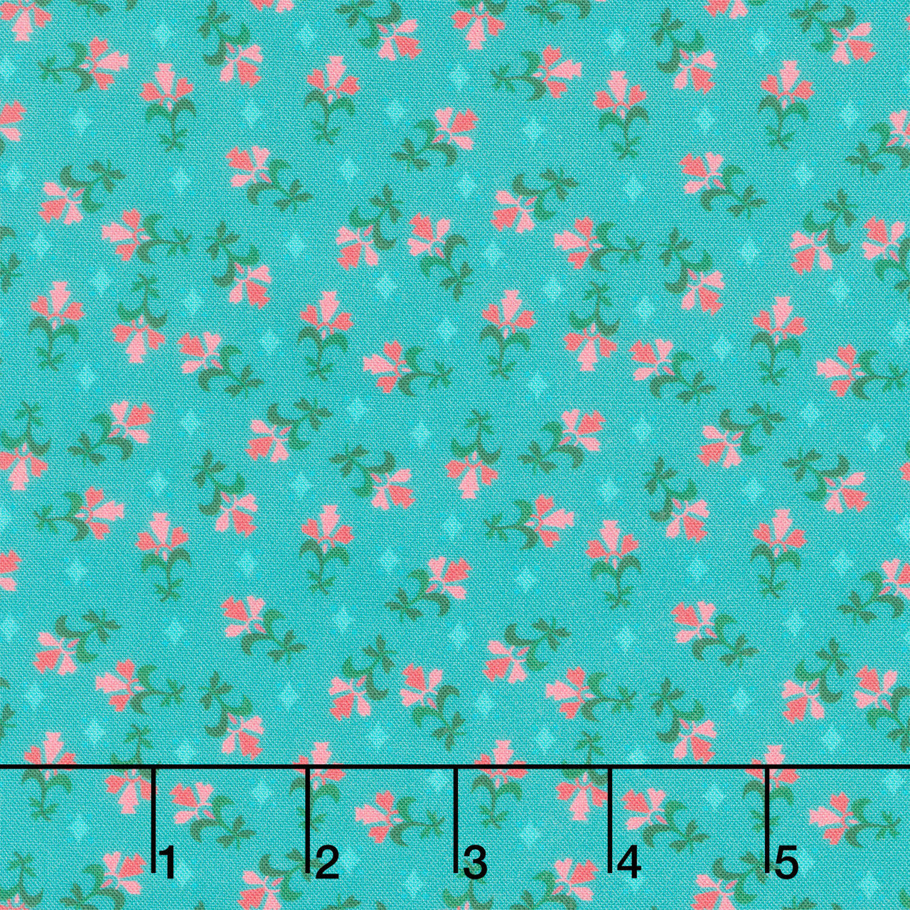 Fabric Market - Tossed Foulard Teal Blue Yardage