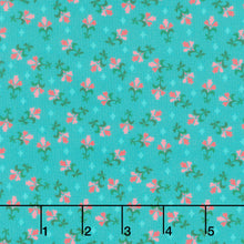 Fabric Market - Tossed Foulard Teal Blue Yardage